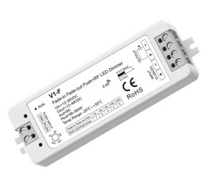 V1-F Fade-in Fade-out LED Dimmer, 12-48V, 1x 8A, Push-Dimm