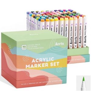 Acrylic Marker Pens ARRTX 90B, 90 Colors, Landscape Colors