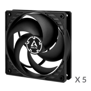 ARCTIC P12 Pressure-Optimised Fans, 3-pin, 5-fan pack, black (ACFAN00135A)