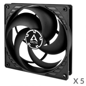 ARCTIC P14 Pressure-Optimised Fans, 3-pin, Black, 5 pcs (ACFAN00136A)