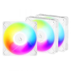 ARCTIC P14 PRO Reverse PWM PST A-RGB High-Performance PWM Fan, 140 mm (White), 3pcs | ACFAN00328A