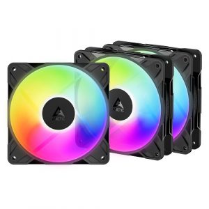 ARCTIC P12 PRO Reverse PWM PST A-RGB High-Performance Fans, 4-pin, 120mm, 3pcs | ACFAN00333A