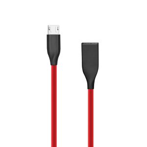 Silicone cable USB - Micro USB (red, 1m) | CA911363