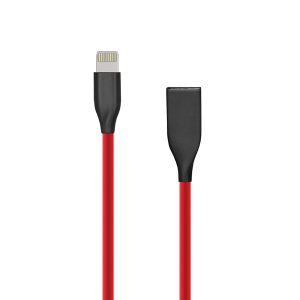 Silicone Cable USB- Lightning, 1m (red) | CA911400