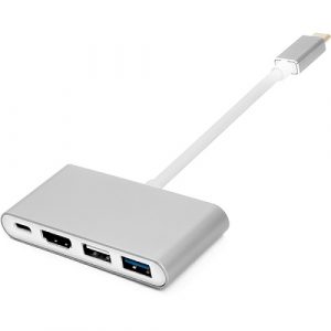 Adapter Type-C (M) - HDMI, 4xUSB 2.0/3.0, Type-C (F) | CA911707