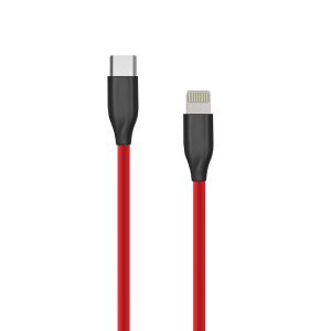 Silicone Cable USB Type C - Lightning, 1m (red) | CA912223