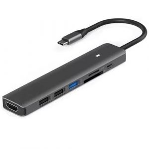 Adapter USB Type-C - HDMI, 3x USB Type-A, SD, TF, USB Type-C PD100W | CA913848