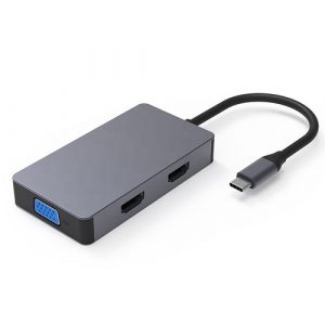 Adapter USB Type-C - 2x HDMI, 1x VGA, 1x USB Type-A, 1x USB Type-C PD60W | CA913879