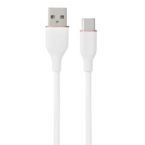 Silicone Cable USB Type-A - Type-C (white, 3m) | CA916245