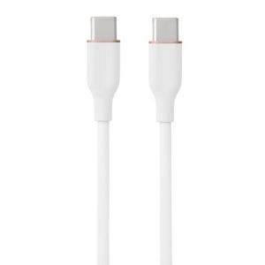 Silicone Cable USB Type-C - Type-C, 60W, (white, 1m) | CA916283