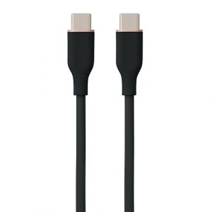 Silicone Cable USB Type-C - Type-C, 60W, (black, 1m) | CA916313
