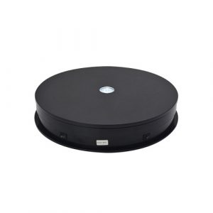 LED Rotating Turn-Table Display Stand,  Round 30cm, Black (EDA1759202A)