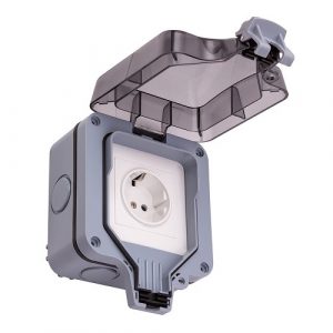 Weatherproof Switched Socket, 1Ch, IP66, EU | EL240173