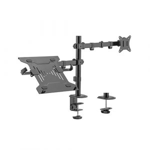 17"-32" Monitor Arm with 10”-15.6” Laptop Tray | HS082413