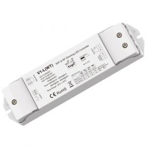 V1-L(WT) LED Controller, 12-48V, 1x15A, with Push-Dimm, Tuya, Wi-Fi | HS084646