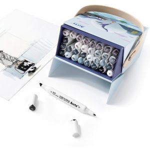 Double-sided Marker Pens ARRTX Alp, 32 Colours, grey tone shade | LC302277