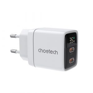 Charger CHOETECH GaN 2xUSB Type-C: 35W, PD (PD6051-W)