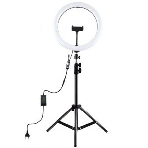 LED Ring Lamp 30cm With Desktop Tripod Mount Up To 1.1m, Phone Clamp (PKT3050EU)
