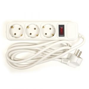 Extension cord 1.8m, 3 sockets, with switch (PPSA10M18S3)