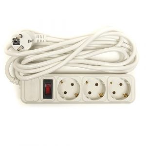 Extension cord 3m, 3 sockets, with switch (PPSA10M30S3)