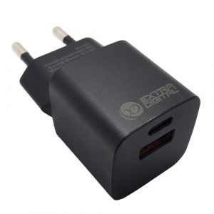 Charger EXTRA DIGITAL GaN USB Type-C, USB Type-A: 30W, PPS | SC230358