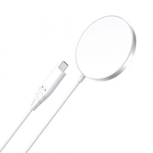 Magnetic Wireless Charger CHOETECH, 15W, iPhone 14, white | TF18-F-WH