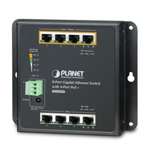 PoE switch 1G 4ch. + 4 uplink, indust. (WGS-804HP)