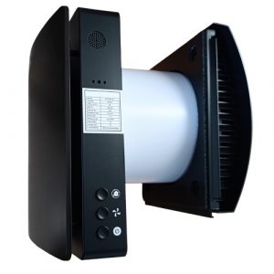 Recuperator for thin Wall, Single-Room upto 46m2, with Humidity Sensor, Wi-Fi, Tuya, black | HT260515