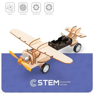Wooden Assembly Kit Single-Propeller Aircraft, STEM Educational Toy | NV822874