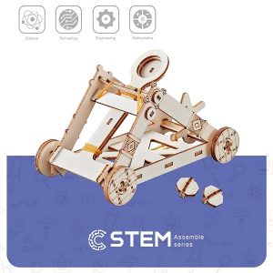 Wooden Assembly Kit Catapult, STEM Educational Toy | NV823031
