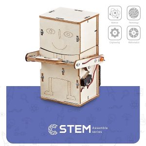 Wooden Assembly Kit Coin Swallowing Robot, STEM Educational Toy | NV823062