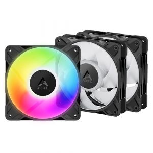 ARCTIC P12 PRO PWM PST A-RGB High-Performance Fans, 4-pin, 120mm, 3pcs | ACFAN00310A