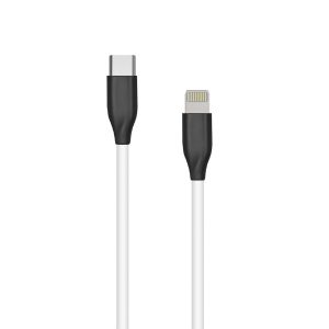 Silicone cable USB Type-C - Lightning (white, 1m) | CA912216