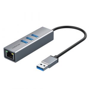 Premium adapter USB 3.0 - USB 3.0 (3 Ports) + RJ45, 0.15m | CA913374