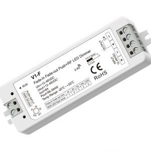 V1-F Fade-in Fade-out LED Dimmer, 12-48V, 1x 8A, Push-Dimm | HS084561