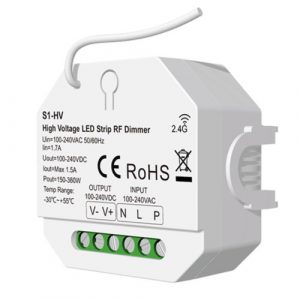 S1-HV Dimmer, 1Ch, 230V, 150-360W, Push-Dimm | HS084585