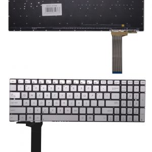 Keyboard ASUS N550J, US (silver) | KB314768