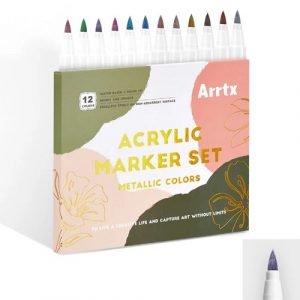 Acrylic Marker Pens ARRTX, 12 Metallic Colors | LC303649