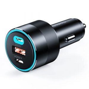 Charger CHOETECH 2xUSB-C, USB-A: 12-24V, 130W, QC3.0, PD3.0, PPS | TC0011